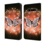 For LG V60 ThinQ 5G Crystal 3D Shockproof Protective Leather Phone Case(Crystal Butterfly) - 1