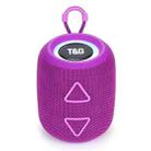 T&G TG655 Outdoor Portable TWS Wireless Bluetooth Speaker LED Light Stereo Subwoofer(Purple) - 1