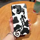 For iPhone 14 Plus Frosted Bracelet TPU Phone Case(Milk Cow Texture) - 1