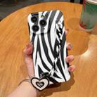 For iPhone 11 Pro Frosted Bracelet TPU Phone Case(Zebra Texture) - 1