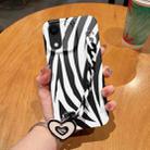 For iPhone XR Frosted Bracelet TPU Phone Case(Zebra Texture) - 1