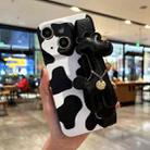 For iPhone 14 Plus Frosted Wrist Band TPU Phone Case(Milk Cow Texture) - 1