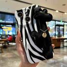For iPhone 14 Frosted Wrist Band TPU Phone Case(Zebra Texture) - 1
