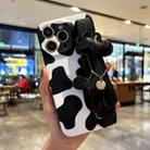 For iPhone 14 Pro Frosted Wrist Band TPU Phone Case(Milk Cow Texture) - 1