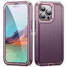 For iPhone 15 Pro Max Life Waterproof Rugged Phone Case(Purple + Pink) - 1