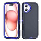 For iPhone 16 Plus Life Waterproof Rugged Phone Case(Dark Blue + Royal Blue) - 1