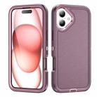 For iPhone 16 Plus Life Waterproof Rugged Phone Case(Purple + Pink) - 1