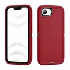 For iPhone 16e Life Waterproof Rugged Phone Case(Red + Black) - 1