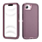 For iPhone 16e Life Waterproof Rugged Phone Case(Purple + Pink) - 1