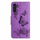 For Samsung Galaxy A05s Butterfly Embossed Flip Leather Phone Case(Purple) - 3