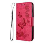 For Samsung Galaxy A05s Butterfly Embossed Flip Leather Phone Case(Red) - 2