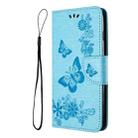 For Samsung Galaxy A05s Butterfly Embossed Flip Leather Phone Case(Blue) - 2