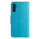 For Samsung Galaxy A05s Butterfly Flower Pattern Flip Leather Phone Case(Blue) - 3