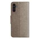 For Samsung Galaxy A05s Butterfly Flower Pattern Flip Leather Phone Case(Grey) - 3