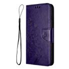 For Samsung Galaxy A05s Butterfly Flower Pattern Flip Leather Phone Case(Dark Purple) - 2