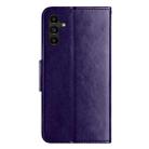 For Samsung Galaxy A05s Butterfly Flower Pattern Flip Leather Phone Case(Dark Purple) - 3