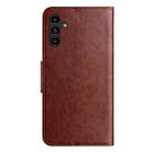 For Samsung Galaxy A15 Butterfly Flower Pattern Flip Leather Phone Case(Brown) - 3