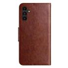 For Samsung Galaxy A35 Butterfly Flower Pattern Flip Leather Phone Case(Brown) - 3