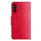 For Samsung Galaxy A35 Butterfly Flower Pattern Flip Leather Phone Case(Red) - 3