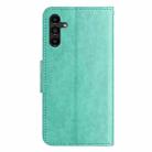 For Samsung Galaxy A35 Butterfly Flower Pattern Flip Leather Phone Case(Green) - 3