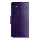 For Samsung Galaxy A35 Butterfly Flower Pattern Flip Leather Phone Case(Dark Purple) - 3
