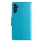 For Samsung Galaxy A55 Butterfly Flower Pattern Flip Leather Phone Case(Blue) - 3
