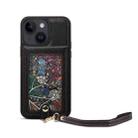 For iPhone 15 ESEBLE Star Series Lanyard Holder Card Slot Phone Case(Black) - 1