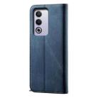 For OPPO A3 Pro 5G Global Denim Texture Casual Style Horizontal Flip Leather Case(Blue) - 3