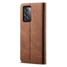 For OPPO Reno12 5G Global Denim Texture Casual Style Horizontal Flip Leather Case(Brown) - 3