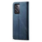 For OPPO Reno12 5G Global Denim Texture Casual Style Horizontal Flip Leather Case(Blue) - 3