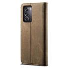 For OPPO Reno12 Pro 5G Global Denim Texture Casual Style Horizontal Flip Leather Case(Khaki) - 3