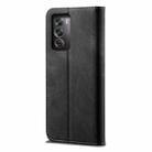 For OPPO Reno12 Pro 5G Global Denim Texture Casual Style Horizontal Flip Leather Case(Black) - 3