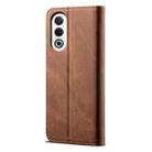 For OPPO K12x 5G Global Denim Texture Casual Style Horizontal Flip Leather Case(Brown) - 3