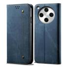 For OPPO Find X8 Denim Texture Casual Style Horizontal Flip Leather Case(Blue) - 1