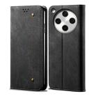 For OPPO Find X8 Pro Denim Texture Casual Style Horizontal Flip Leather Case(Black) - 1