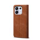 For OPPO K13 5G India Denim Texture Casual Style Horizontal Flip Leather Case(Brown) - 3