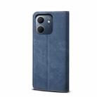For OPPO A5x 4G / 5G Denim Texture Casual Style Horizontal Flip Leather Case(Blue) - 3