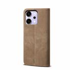 For OPPO Reno14 5G Global Denim Texture Casual Style Horizontal Flip Leather Case(Khaki) - 3