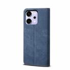 For OPPO Reno14 5G Global Denim Texture Casual Style Horizontal Flip Leather Case(Blue) - 3