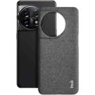 For OnePlus 11 5G imak Ruiyi Series Cloth Texture PU + PC Phone Case(Dark Grey) - 1