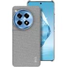 For OnePlus Ace 3 / 12R imak Ruiyi Series Cloth Texture PU + PC Phone Case(Light Grey) - 1