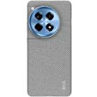 For OnePlus Ace 3 / 12R imak Ruiyi Series Cloth Texture PU + PC Phone Case(Light Grey) - 2