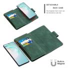 For Samsung Galaxy A91 Skin Feel Detachable Magnetic Zipper Horizontal Flip PU Leather Case with Multi-Card Slots & Holder & Wallet & Photo Frame & Lanyard(Green) - 6