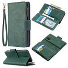 For Samsung Galaxy A91 Skin Feel Detachable Magnetic Zipper Horizontal Flip PU Leather Case with Multi-Card Slots & Holder & Wallet & Photo Frame & Lanyard(Green) - 7