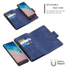 For Samsung Galaxy S10+ Skin Feel Detachable Magnetic Zipper Horizontal Flip PU Leather Case with Multi-Card Slots & Holder & Wallet & Photo Frame & Lanyard(Blue) - 7