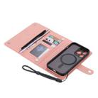 For iPhone 13 ViLi GHB Series MagSafe Magnetic Zipper Leather Phone Case(Pink) - 1