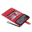For iPhone 13 Pro Max ViLi GHB Series MagSafe Magnetic Zipper Leather Phone Case(Red) - 1