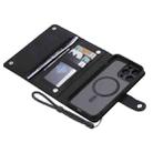 For iPhone 15 ViLi GHB Series MagSafe Magnetic Zipper Leather Phone Case(Black) - 1