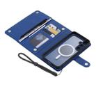 For Samsung Galaxy S23 FE 5G ViLi GHB Series MagSafe Magnetic Zipper Leather Phone Case(Blue) - 1