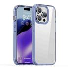 For iPhone 15 Pro Max iPAKY Hanguang Series Transparent TPU+PC Phone Case(Transparent Blue) - 1